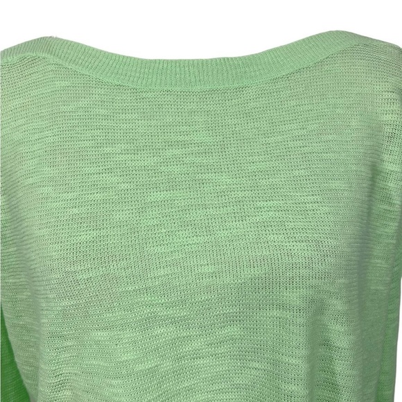 Eileen Fisher ORGANIC LINEN COTTON Lightweight Sweater Tunic Top Boat Neck - Picture 6 of 10